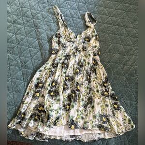 Free People Floral Print Dress with Yellow and Green Accents